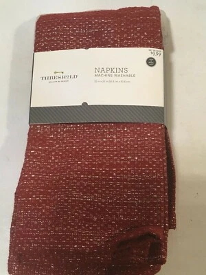 Christmas Threshold Red Silver Twinkle Napkins 4 Pack - Image 1 of 4