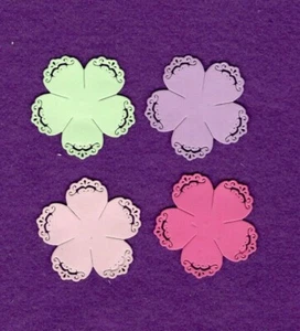 FLORES EN CAPAS # 2 tarjetas de álbum de recortes grandes troquelados - Imagen 1 de 1