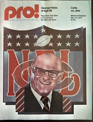 1975 Baltimore Colts vs New York Jets PRO! Football Program 11/16 - Image 1 of 3