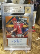Trea Turner 2014 Panini Prizm Perennial draft picks sigs prizm orange /60