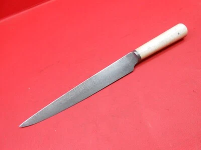 Original Antique Wootz Steel Single Piece Kard Knife Bone Handle With Sheath F28 - Image 1 of 4