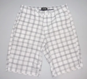 Herren Apt. 9 weiße karierte Baumwollshorts 34 x 11 - Bild 1 von 4
