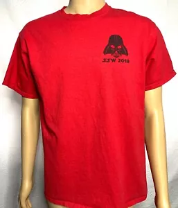 Star Wars Summer Camp Red Short Sleeve T Shirt Size L - Picture 1 of 6