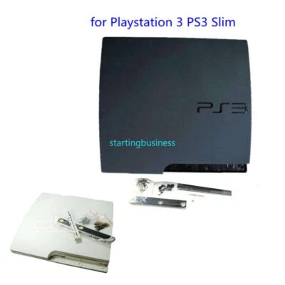 Complete Housing Shell Case For PS3 Slim Console 2000 20XX 2500 - White Black - Image 1 of 4