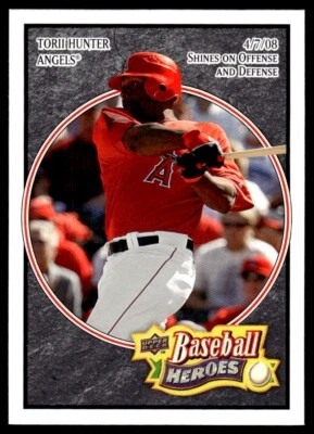 2008 Upper Deck Baseball Heroes BLACK Torii Hunter Los Angeles Angels #83 - Image 1 of 2