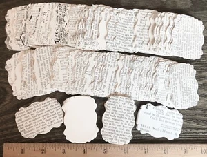 100 pezzi! Antica rivista vittoriana etichetta fustellata punzoni ~ lotto arte giornale spazzatura vintage - Foto 1 di 1