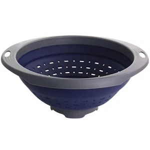 Oster Bluemarine Collapsible Polypropylene Colander in Navy - Picture 1 of 1