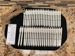 45 Neutral Baby Shower Pens & 45 Bookmarks Party Favors Sage Greenery - Picture 1 of 4