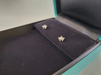 Tiffany & Co Platinum Diamond .77ctw E VS1 Stud Earrings - Image 1 of 4