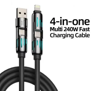 Type C,USB,lightning-Max 240W Fast Charging for iPhone 16/15, iPad and Data Sync - Picture 1 of 7