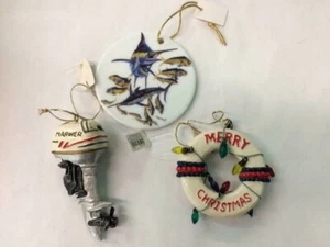 NAUTICAL THEME CHRISTMAS ORNAMENT COLLECTION (LOT OF 3) - Picture 1 of 1