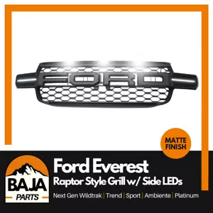 Ford Everest Raptor Grill with Side LED's Matte Finish Next Gen 2022+ - Picture 1 of 5