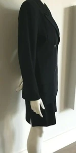 Australian Designer Lesley Watson Navy 3 Piece Lined Blazer Skirt Suit Vintage M - Picture 1 of 12