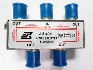5 - 2400 MHz 4 Way COAX Cable TV SPLITTER - Picture 1 of 1