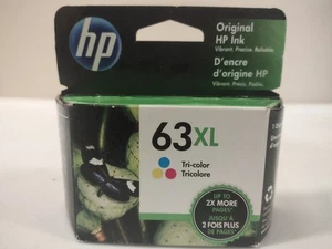HP 63XL dreifarbige Tintenpatrone mit hoher Reichweite (F6U63AN) abgelaufen JUL 2022 - Bild 1 von 6