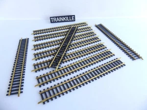 6001 / FLEISCHMANN HO 10 RAILS DROITS 204 MM EN LAITON - Foto 1 di 1