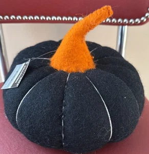 Gefilzte Wolle Halloween Kürbis schwarz orange Ashland Tisch Hokuspokus Filz rustikal - Bild 1 von 6