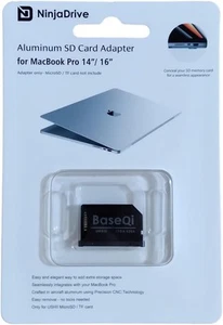 BaseQi UHSⅡ-420A High Precision Aluminum MicroSD Card Adapter NEW from Japan - Picture 1 of 4