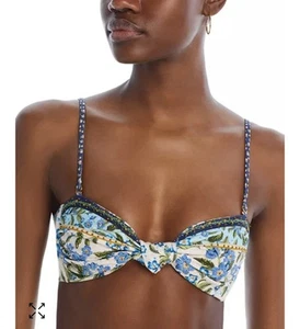 Agua Bendita Lucille Jardim Bandeau Bikini Top Womens XL NWT - Picture 1 of 8