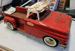 Vintage 1960's Tonka Stepside Pickup Truck Red Pressed Steel Original - Picture 1 of 10