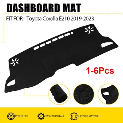 For 2019-2023 Toyota Corolla E210 1-6Pcs Black Dashmat Dash Mat Dashboard Cover - Image 1 of 4