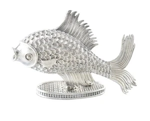 Reiner Silberfisch für Pooja einzigartiges Vastu Design & Geschenk 31-34g - Bild 1 von 3