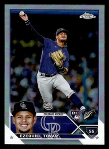 2023 Topps Chrome #106 Ezequiel Tovar Rookie Refractor ROCKIES - Picture 1 of 2