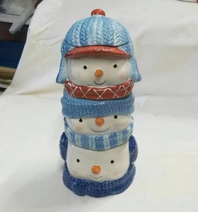 NEW St Nicholas Square Let It Snow Stackable Bowls * C4 - Picture 1 of 4