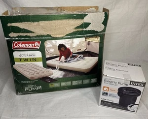 Materasso Coleman singolo alto letto rapido doppio aria con pompa elettrica INTEX separata - Foto 1 di 10