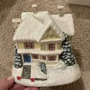 Thomas Kinkade Hawthorne Village Holiday viktorianisches Weihnachtshaus ll gebraucht - Bild 1 von 7