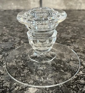 Vintage Fostoria American Single Candlestick - 3" Tall - Clear - Picture 1 of 4