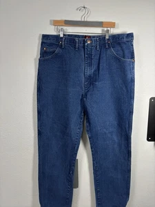 Pantalones de mezclilla Wrangler para hombre 44x34 azul calce relajado 31MWZPW pierna recta vaquero - Imagen 1 de 5