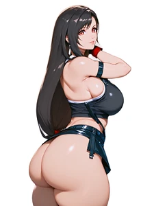 Tifa Lockheart FF7 Waifu Sticker Anime Weatherproof 6" Car Decal Final Fantasy - Picture 1 of 1