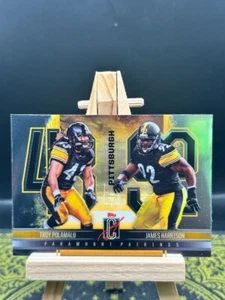 2024 Signature Football - Polamalu/Harrison - Paramount Pairings - PP-8 - Bild 1 von 2
