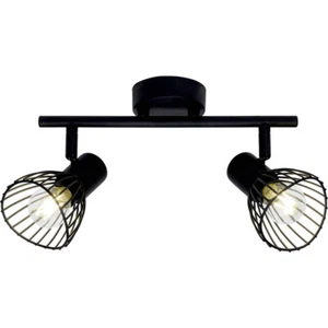 Brilliant Elhi Decken Wand Spot Strahler Leuchte Lampe 2-flg E14 Gitter schwarz - Bild 1 von 1