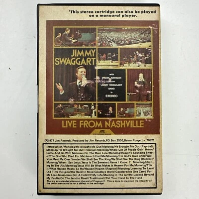 Jimmy Swaggart Live From Nashville Dwain Johnson (Cassette) Snapcase - Image 1 of 3