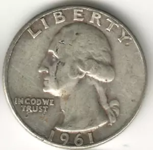 USA - 1961D - Washington ¼ $ - Silver Eagle - #16308RG - Picture 1 of 2