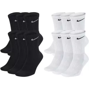 Nike Men's Socks Dri-Fit Everyday Cushioned Athletic Fitness Crew Training Socks - Picture 1 of 11