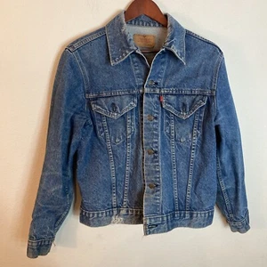 Vintage Levi’s 70505-0217 Made in USA Stone Washed Denim Trucker Jacket Size 40 - Picture 1 of 17