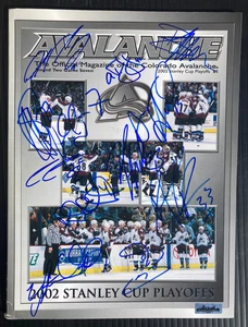 Colorado Avalanche Signed / Autographed 2002 Stanley Cup Program w/ Sakic & Roy - Picture 1 of 4