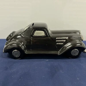 Banco de cerámica Enesco vintage 1986 cupé de coche negro - Imagen 1 de 8
