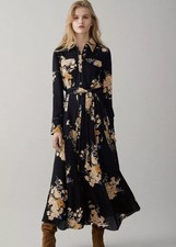 Massimo Dutti Floral Print Long Maxi Dress Size UK8 /EU36 BNWT Blogger Favourite