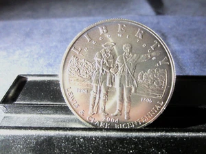 Lewis & Clark 2004-P .77 of oz Silver Dollar- Coin MS BU UNC NO BOX NO COA - Picture 1 of 4