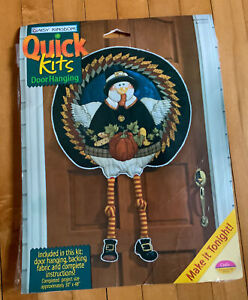 Mr WISHBONE turkey Door Hanging Thanksgiving Quick Kit Daisy Kingdom #1633-03153