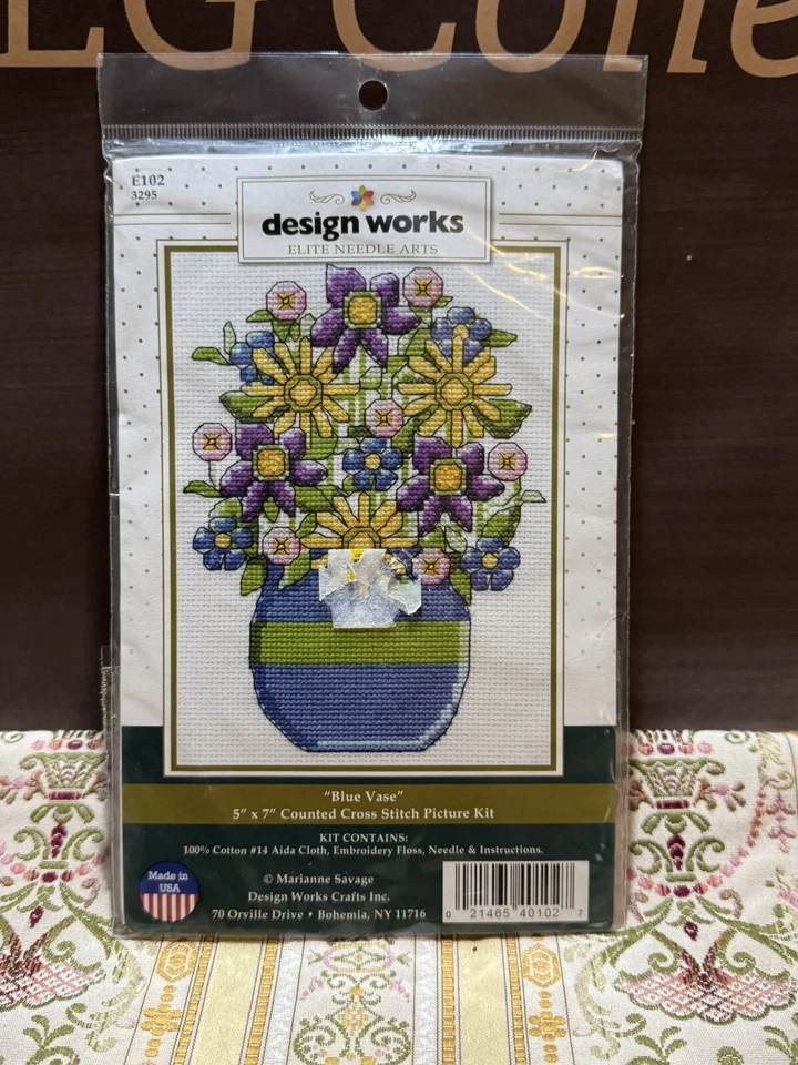 Design Works # E102 3219 Dog With Heart Cross Stitch Kit