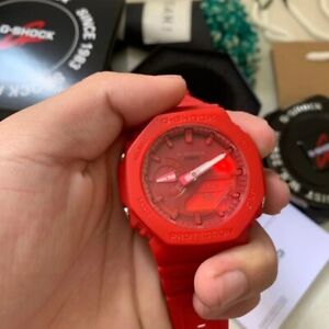 Casio G Impact Red Cassiok 2100 Series GA2100 Watch Carbon Core