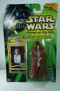 Star Wars Power of the Jedi Obiwan Kenobi Ben EP1 Brown Robe Figur POTJ Neu MOC - Bild 1 von 8