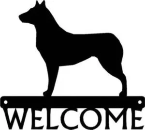 Glatter Collie Hund Willkommensschild - Made in America - Outdoor Deko - Bild 1 von 3