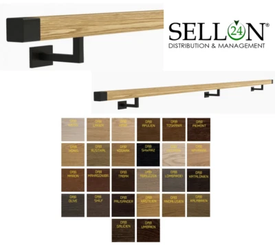 Corrimano In Legno Corrimano Da Parete 40x40 Scala Tinto Verniciato Ringhiera - Immagine 1 di 4