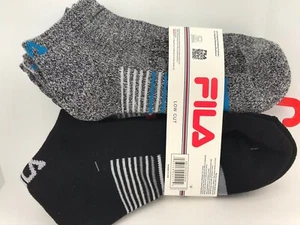 Women's FILA Socks, Black Gray Low Cut Socks, 6 Pair, $36 MSRP ⛳️ - Picture 1 of 9
